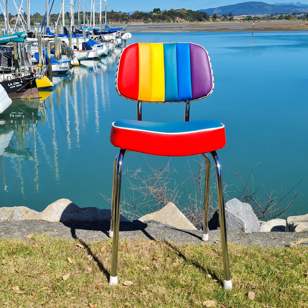 Rainbow Retro Kitchen Chair