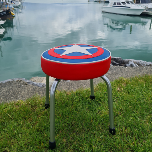 Retro Chrome Short Stool - Child's Seat