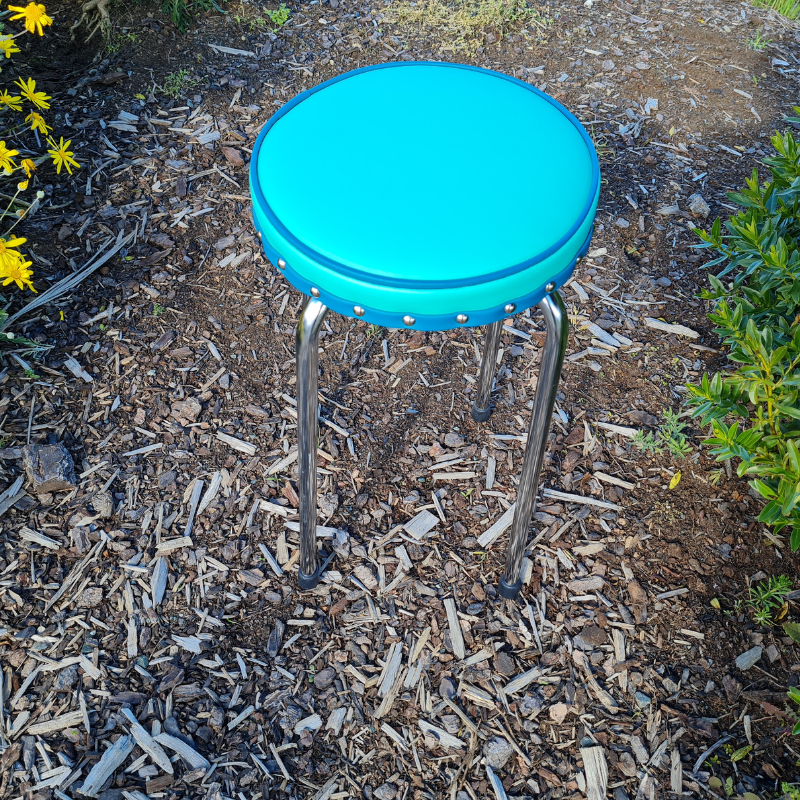 Retro Chrome Stool - Seat