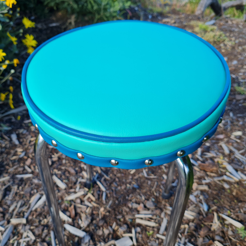 Retro Chrome Stool - Seat