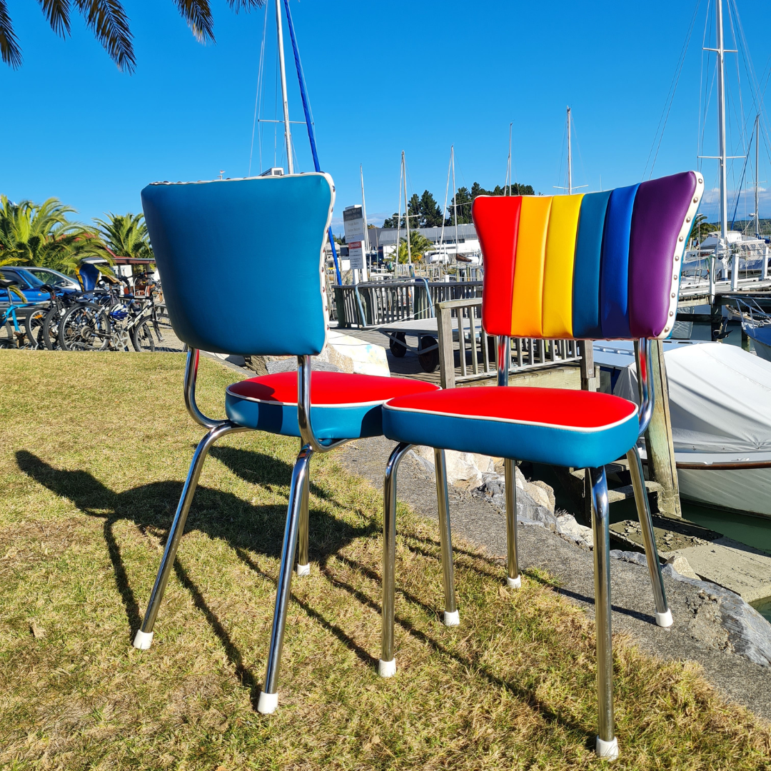 Rainbow Retro Kitchen Chair's - Pair
