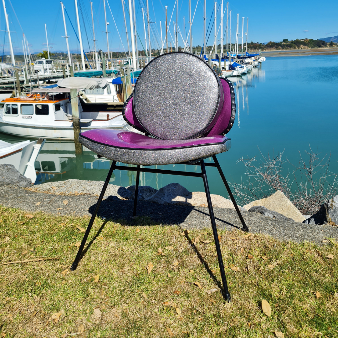 Retro Space Chair and Reversible Groovy Back Circle.