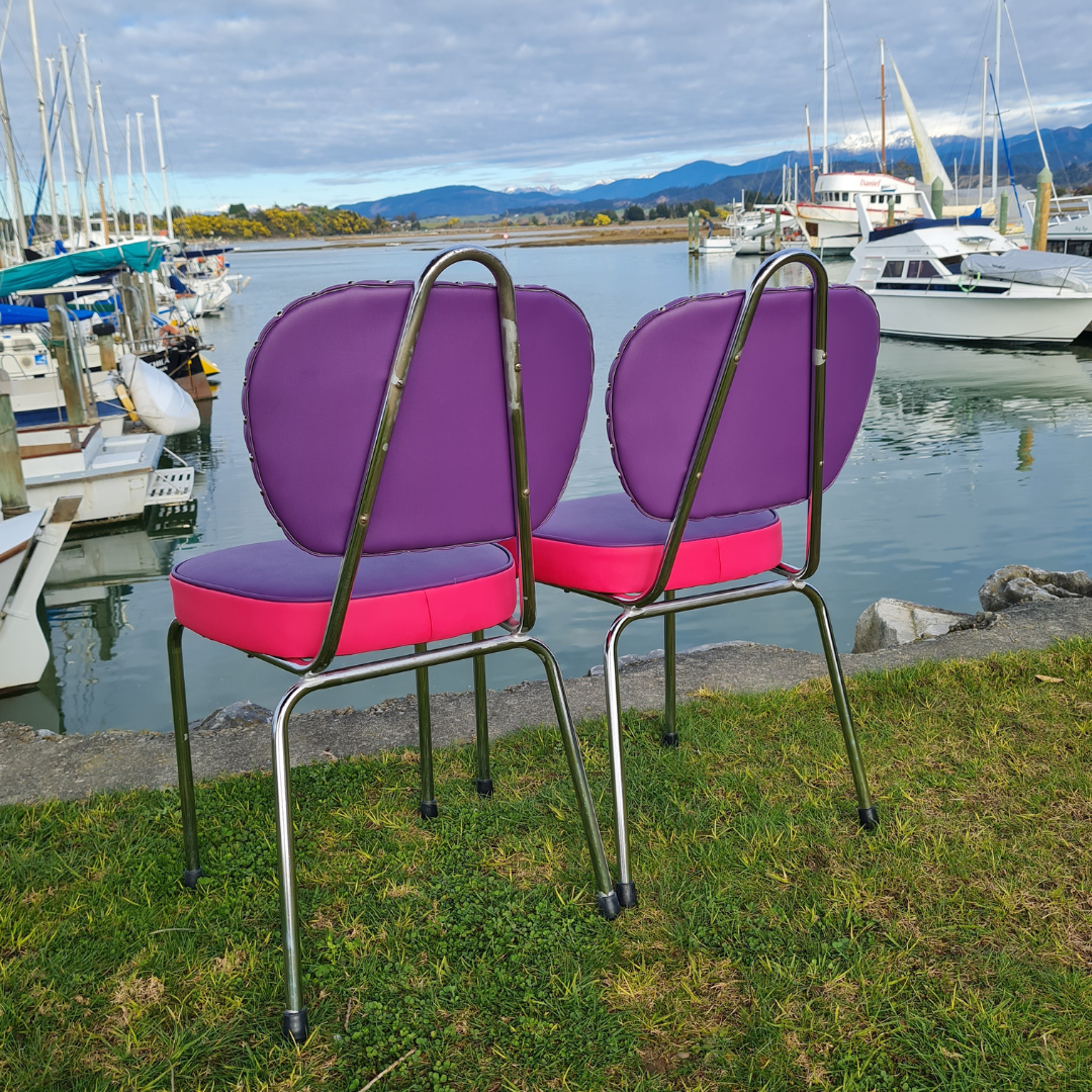 Retro Kitchen Chair's - Florals - Pair