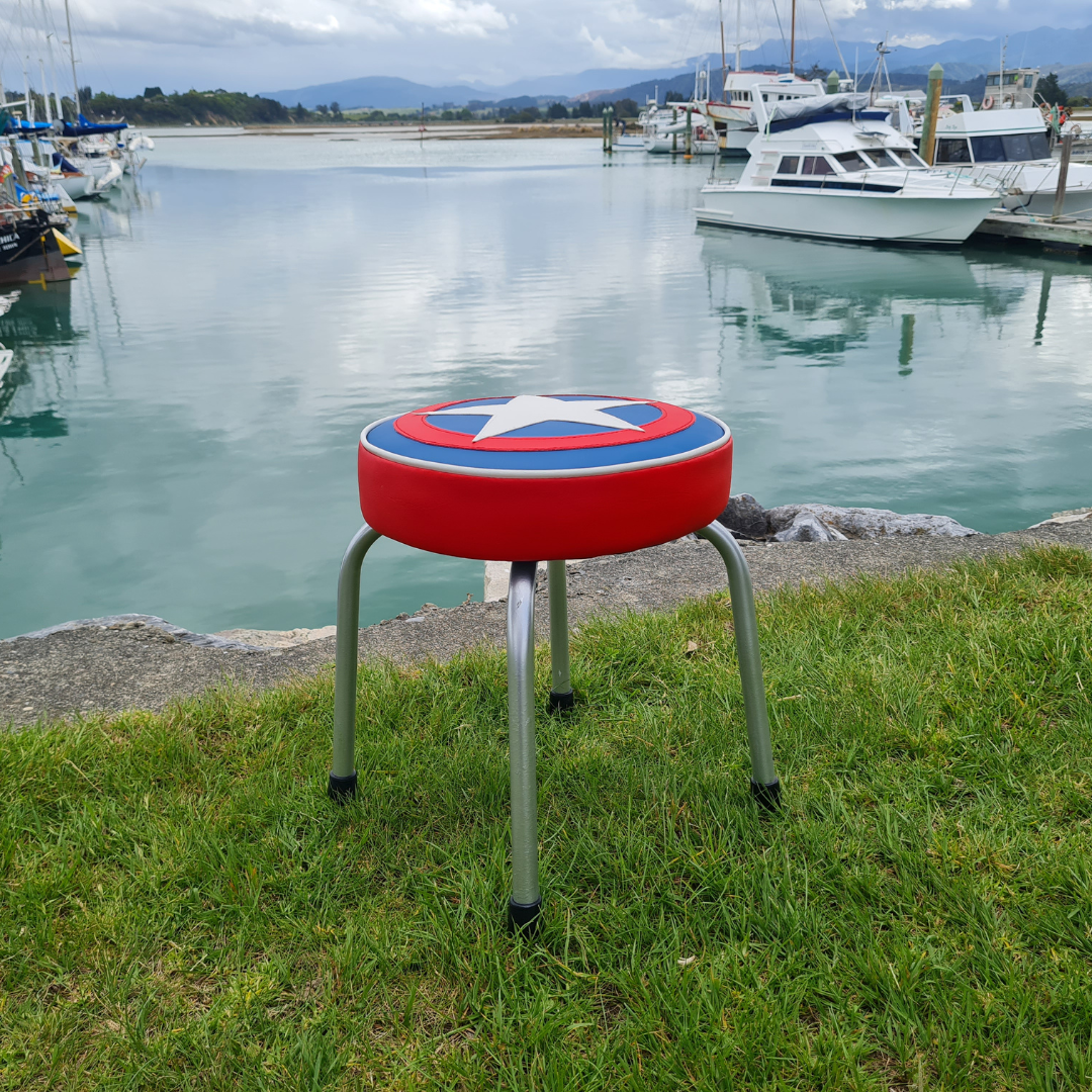 Retro Chrome Short Stool - Child's Seat