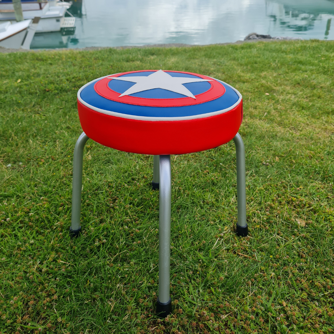 Retro Chrome Short Stool - Child's Seat