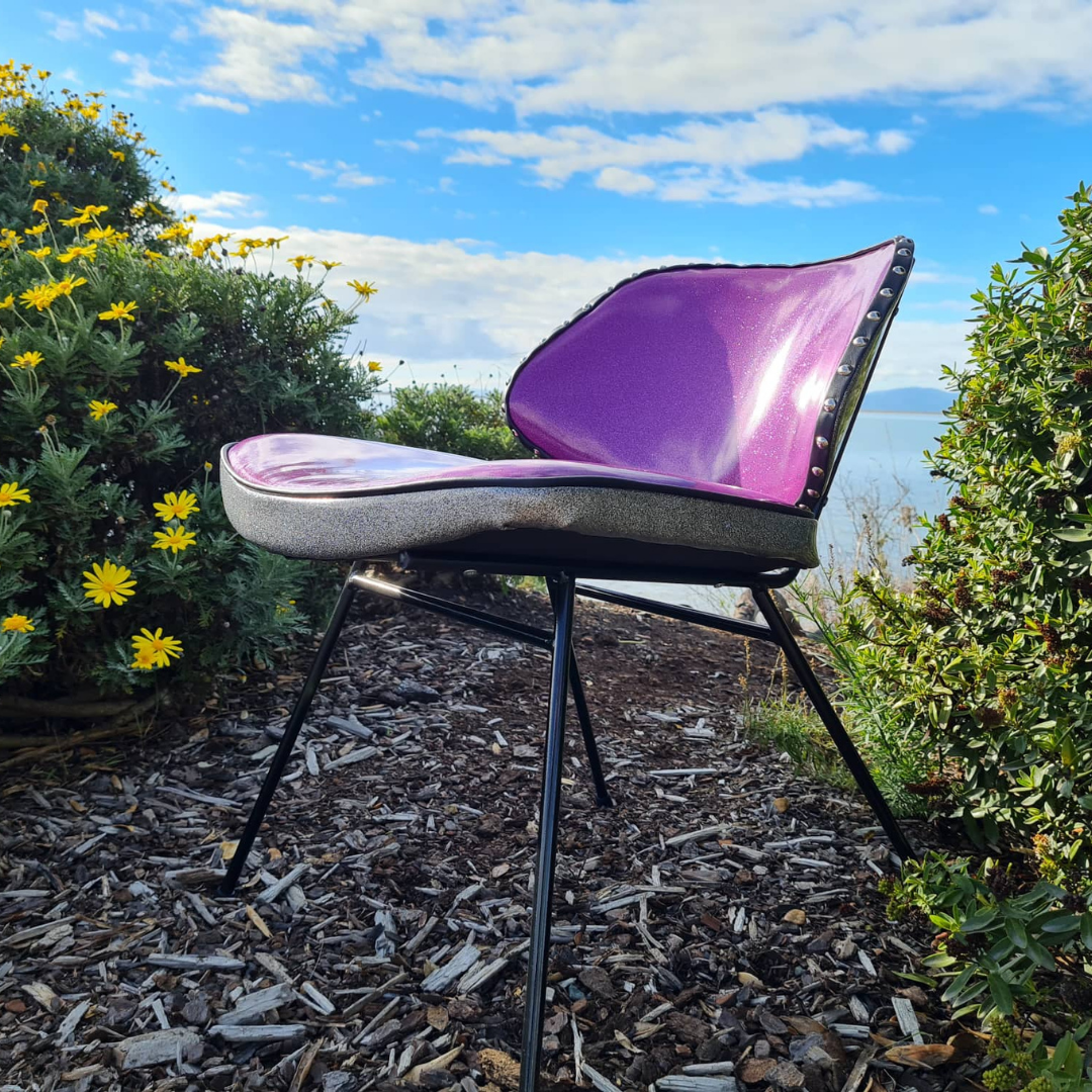 Retro Space Chair and Reversible Groovy Back Circle.