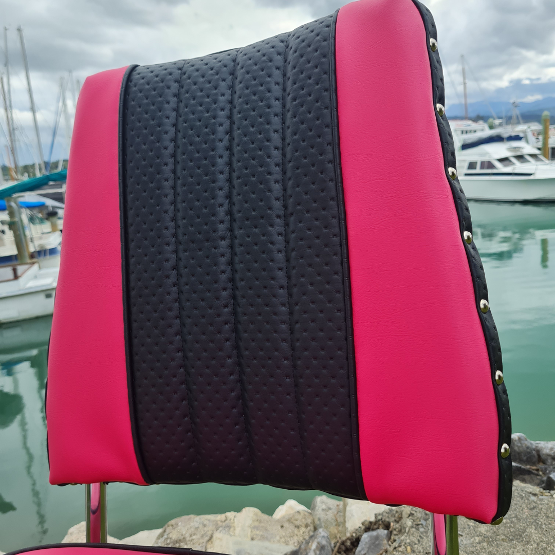 Retro Kitchen Chair - Hot Pink n Black