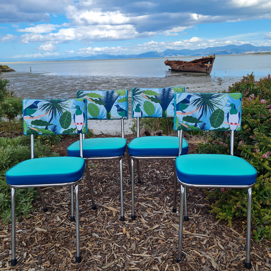 Chrome Chairs Native NZ inspired set off 4