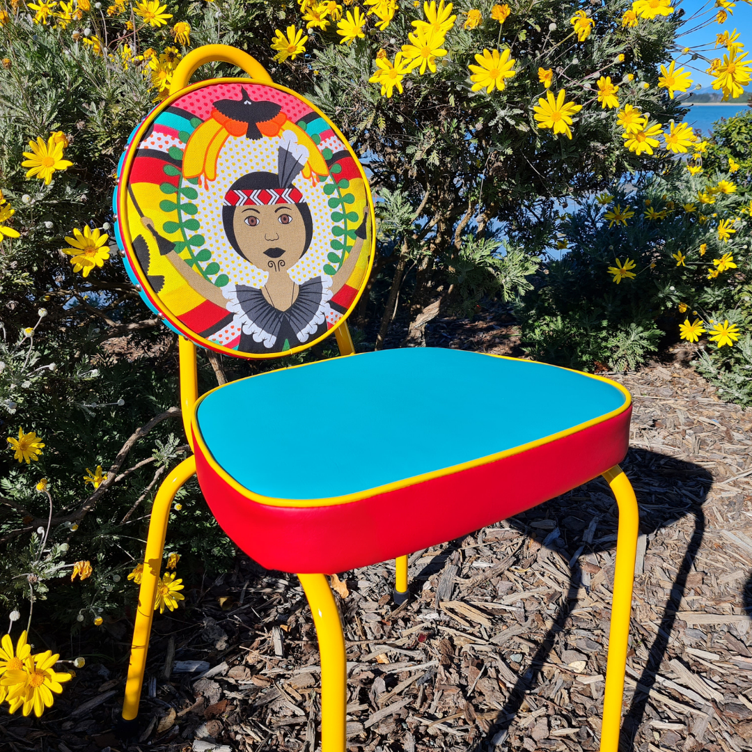 Wahine set of 6 retro chairs