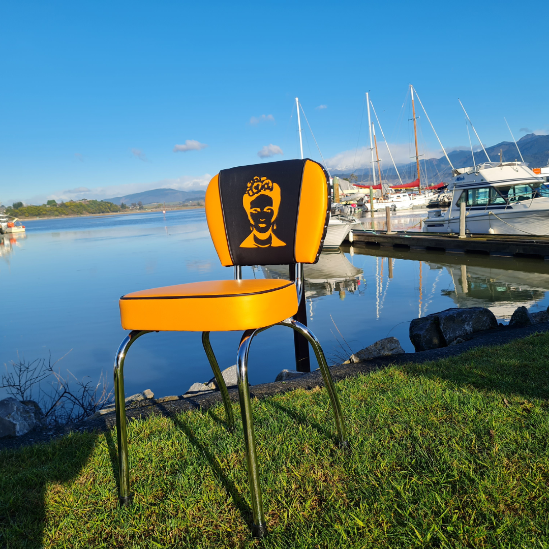 Retro Kitchen Chair - Frida Kahlo tribal design