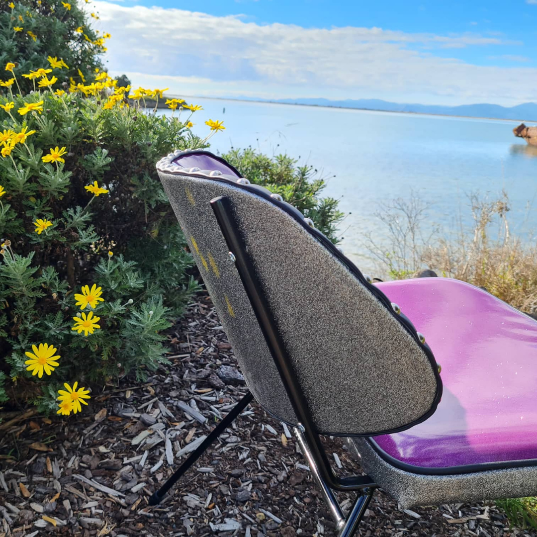 Retro Space Chair and Reversible Groovy Back Circle.