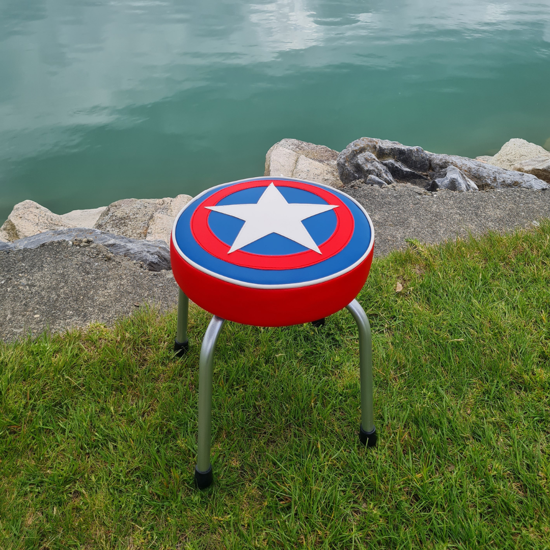 Retro Chrome Short Stool - Child's Seat