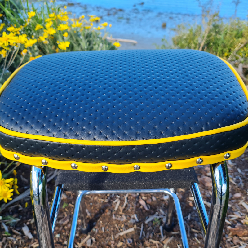 Retro Chrome Stool - Seat