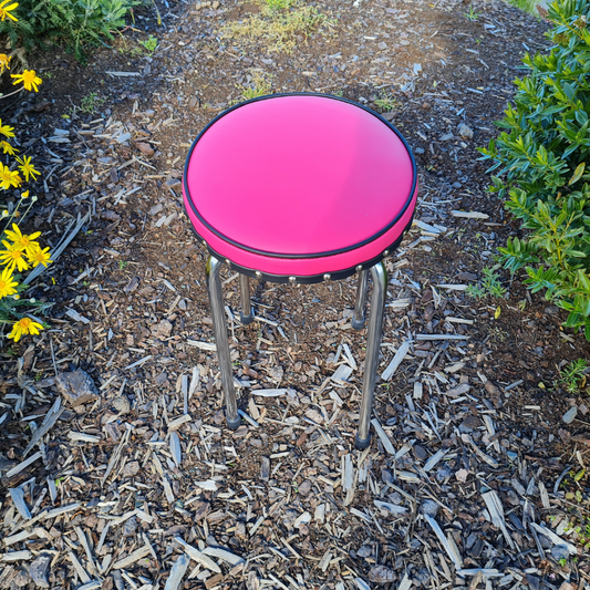 Retro Chrome Stool - Seat