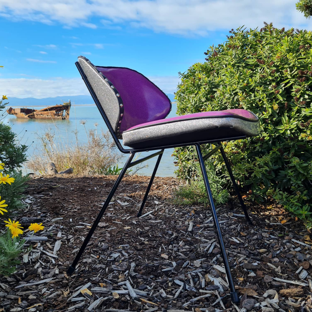 Retro Space Chair and Reversible Groovy Back Circle.
