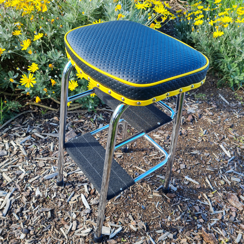 Retro Chrome Stool - Seat