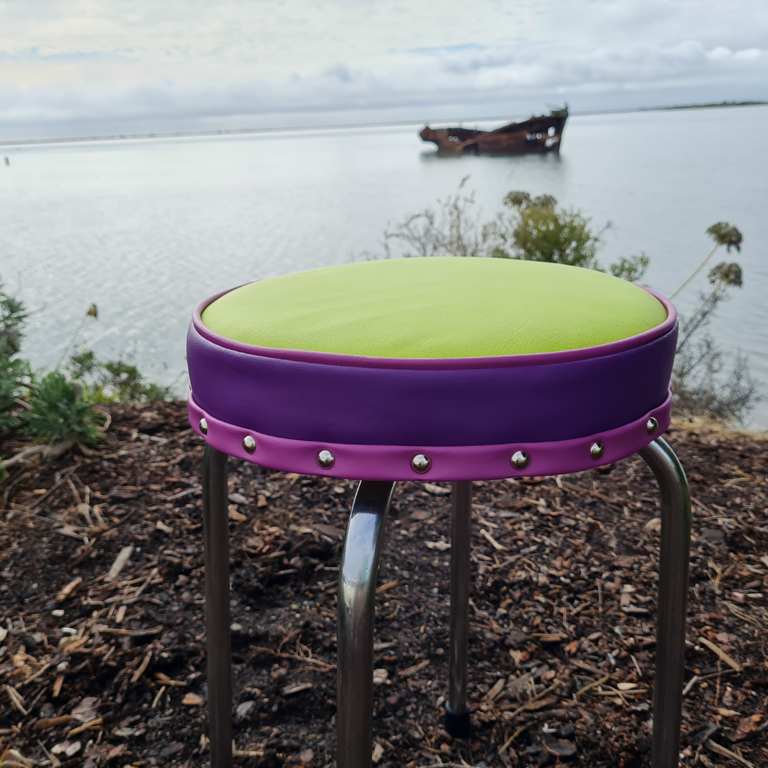 Retro Chrome Stool - Seat