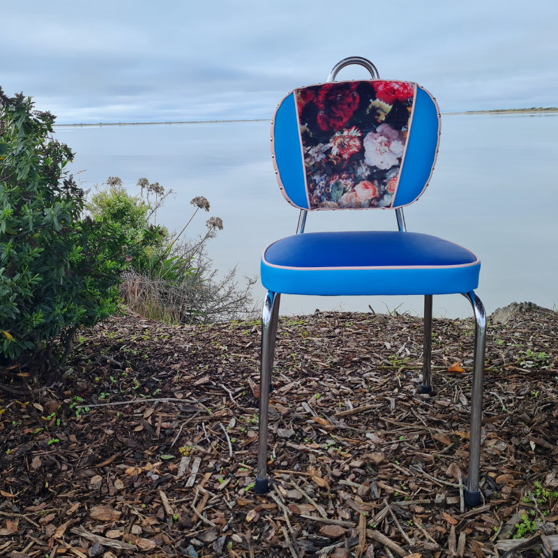 Retro Kitchen Chair's- Flower bomb set of 6