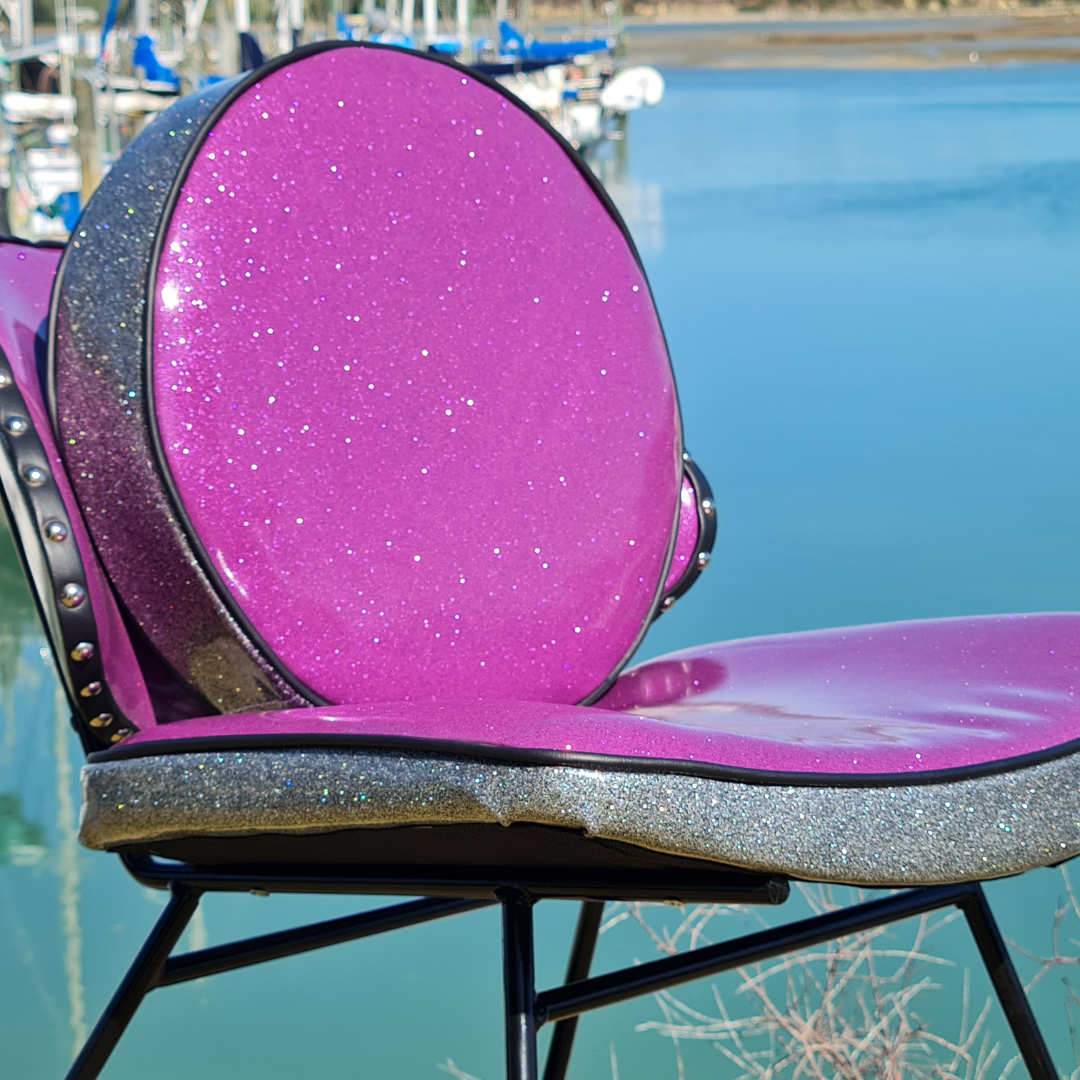 Retro Space Chair and Reversible Groovy Back Circle.