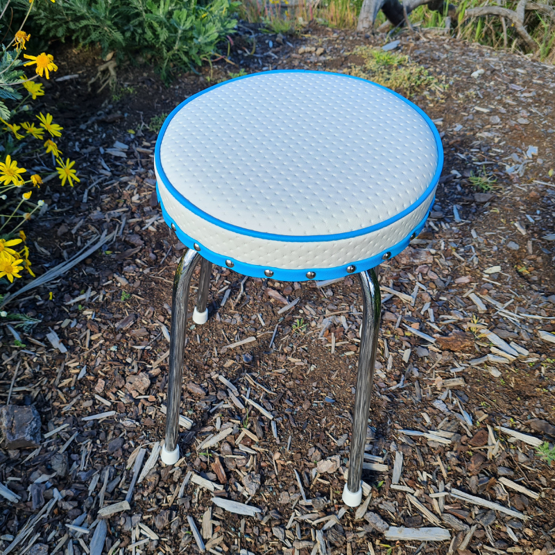 Retro Chrome Stool - Seat
