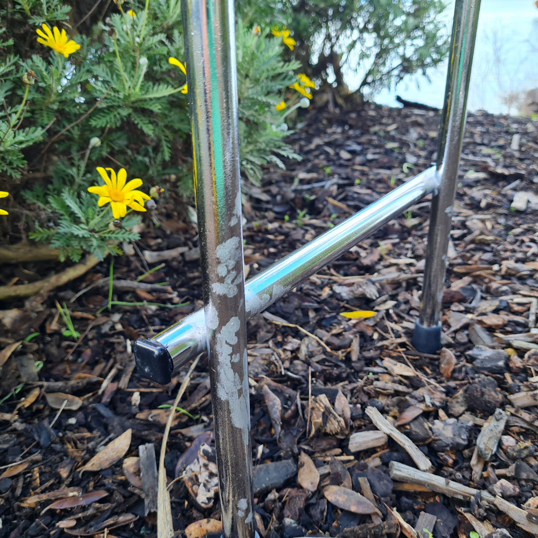 Retro Chrome Step Stool - Seat