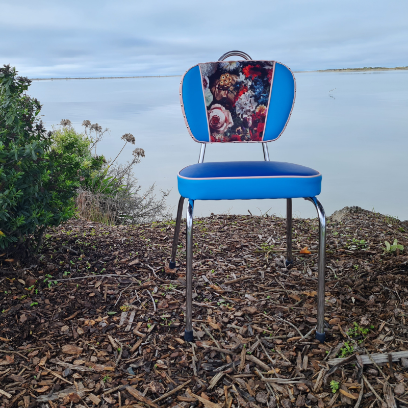 Retro Kitchen Chair's- Flower bomb set of 6