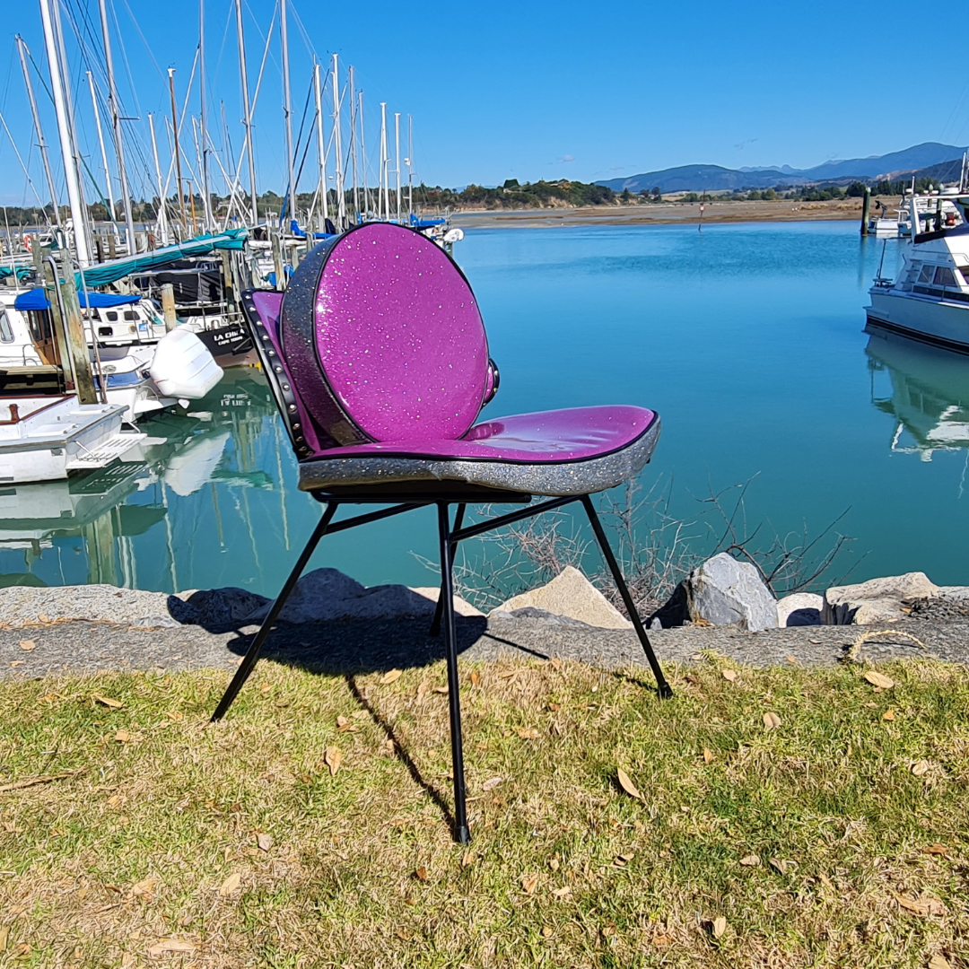 Retro Space Chair and Reversible Groovy Back Circle.
