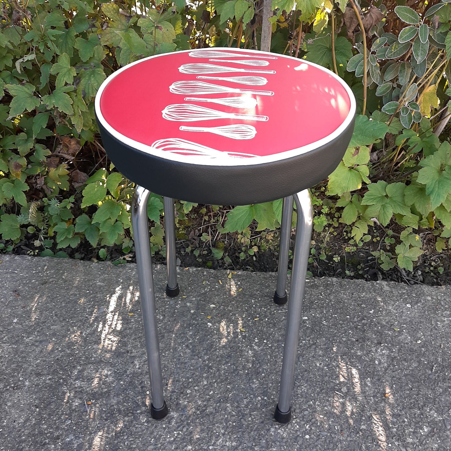 Retro Chrome Stool - Seat - Whisk