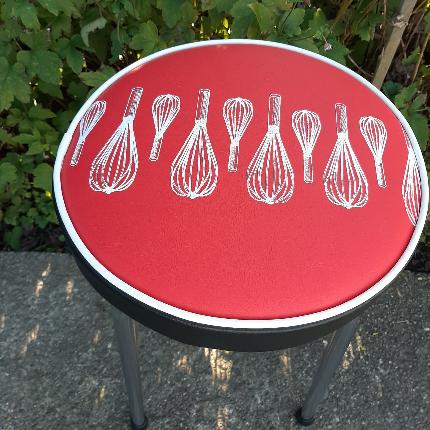 Retro Chrome Stool - Seat - Whisk