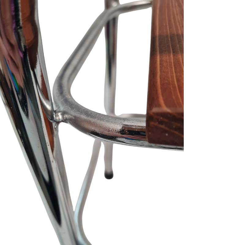 Retro Chrome Step Stool - Seat