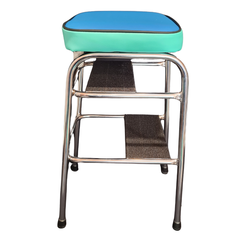 Retro Chrome Step Stool - Seat