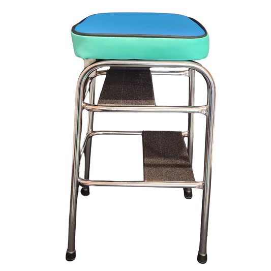 Retro Chrome Step Stool - Seat