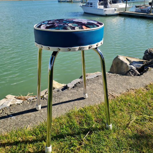 Retro Chrome Stool - Seat