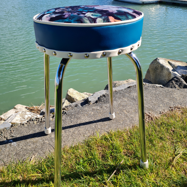 Retro Chrome Stool - Seat