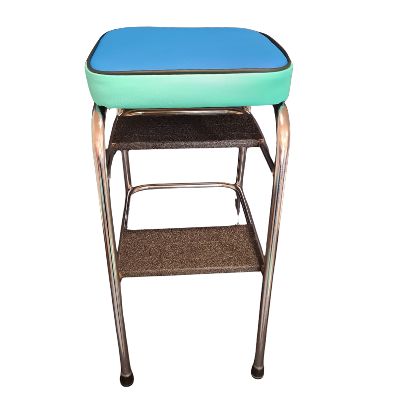 Retro Chrome Step Stool - Seat