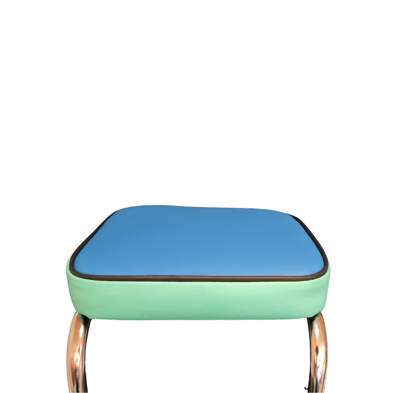 Retro Chrome Step Stool - Seat