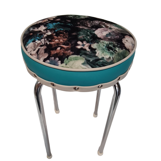 Retro Chrome Stool - Seat