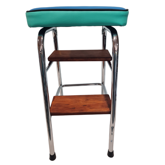 Retro Chrome Step Stool - Seat