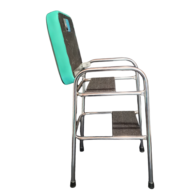 Retro Chrome Step Stool - Seat