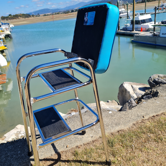Retro Chrome Step Stool - Seat