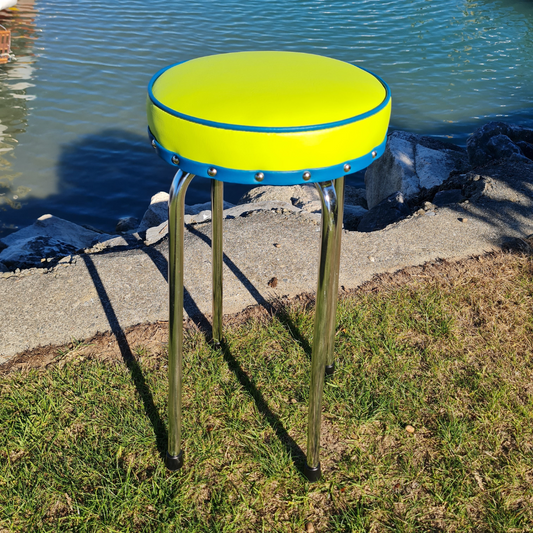 Retro Chrome Stool - Seat