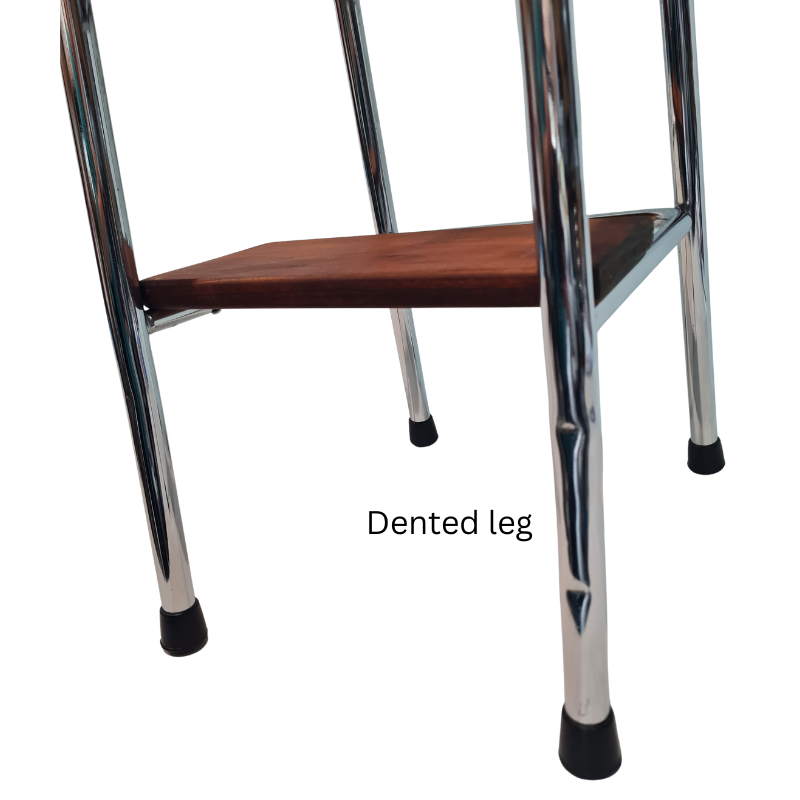 Retro Chrome Step Stool - Seat