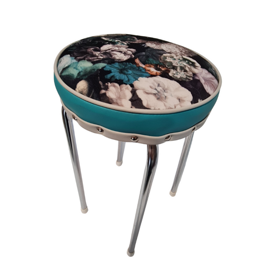 Retro Chrome Stool - Seat