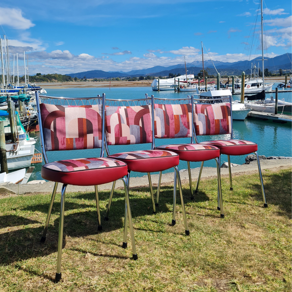 Retro Chrome Chairs "Set of 4"