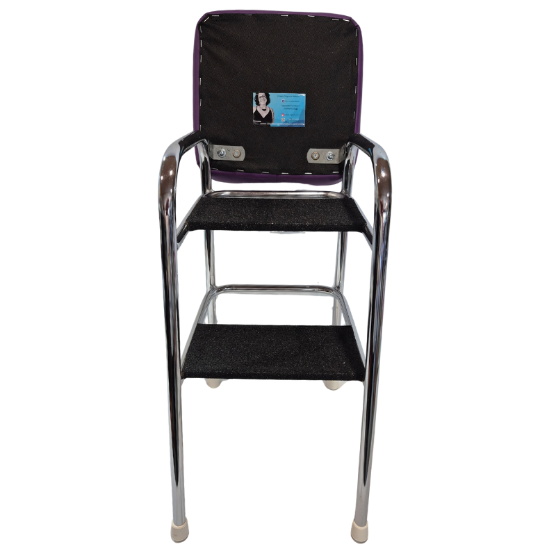 1960s Retro Chrome Step Stool – Purple