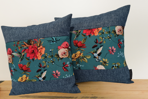 Hummingbird Cushion Cover - Keylargo Ocean (Pair)