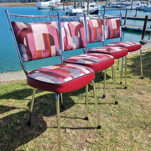 Retro Chrome Chairs "Set of 4"