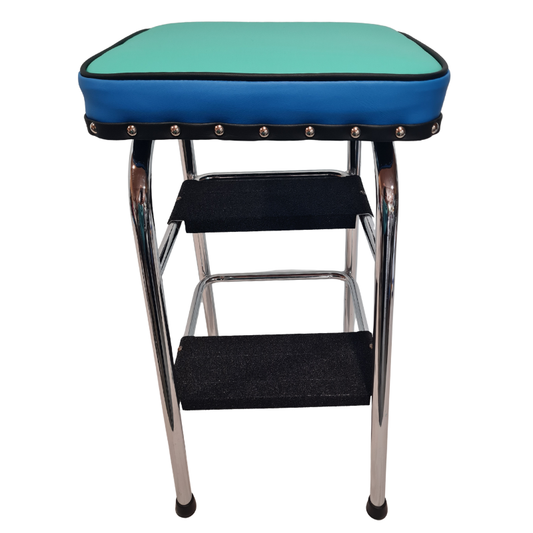 Retro Chrome Step Stool - Seat