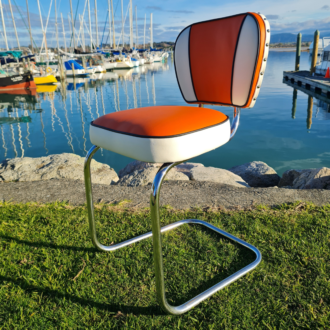 Orange Chrome Chair "Licorice All Sorts inspired"