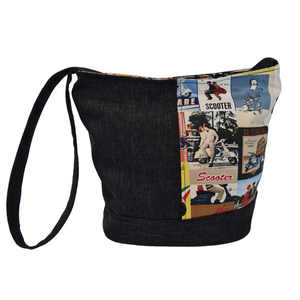 Bucket bag - Retro Vibe Vespa Scooter - Shoulder Bag